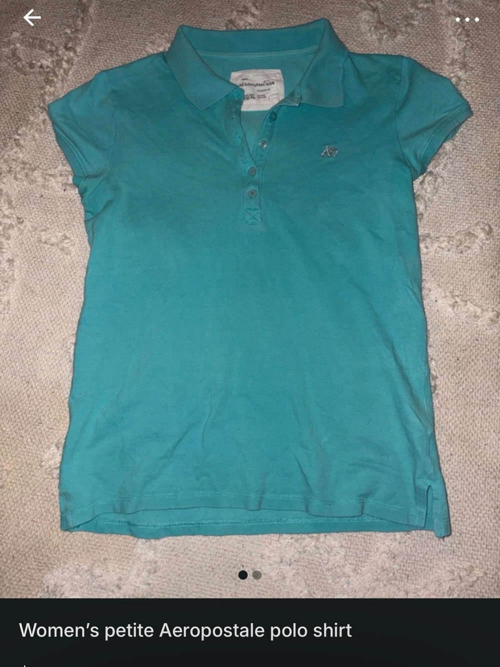 Aeropostale Turquoise Short-Sleeve Polo